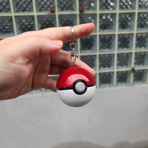 Réplica de llavero de Pokeball realista / Juguete antiestrés con clicker / Regalo para él / Decoración geek / Accesorio de cosplay