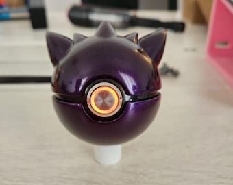Realistic Pokeball Replica with LED Gengar Themed  | Gift for Him | Geek Decoration | Cosplay Prop