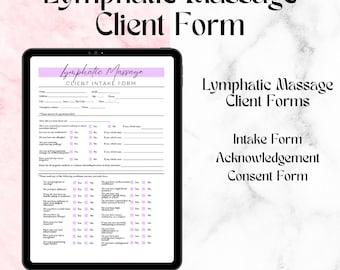 Intake- en toestemmingsformulieren lymfemassage cliënt