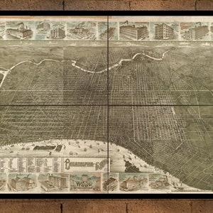 Reproduction numériquement remasterisée de la carte de Philadelphie dessinée à la main en 1886