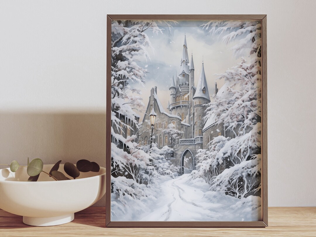USA Shipping - Wizard Castle Winter Print: Magic Inspired Wall Art - Etsy