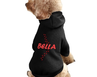 Customizable Name Pet Hoodies for Dogs Cats - Pullover Pet Hoodies, Pet Clothes, Dog & Cat Hoodies, Personalized Pet Gift