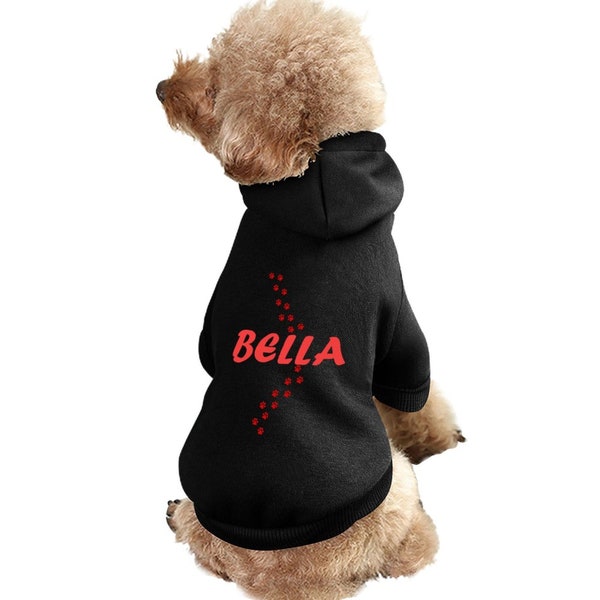 Customizable Name Pet Hoodies for Dogs Cats - Pullover Pet Hoodies, Pet Clothes, Dog & Cat Hoodies, Personalized Pet Gift