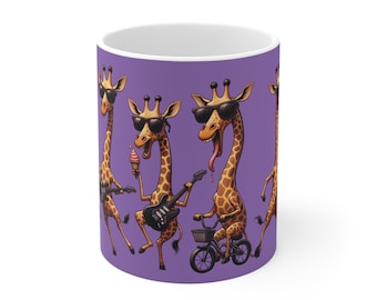 Giraffe Parade Ceramic Mug 11oz