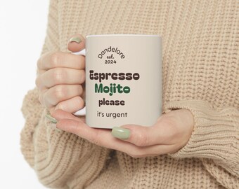 Funny Coffee Mug – Espresso Mojito Please – Viral Trendy Cup for Adults – Gift for Her, Him, Friends – Meme Ceramic Mug – 11oz & 15oz