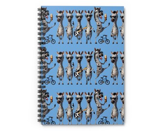 Zebra Parade Spiral Notebook - Ruled Line