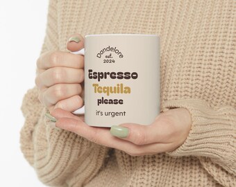 Funny Coffee Mug – Espresso Tequila Please – Viral Trendy Cup for Adults – Gift for Her, Him, Friends – Meme Ceramic Mug – 11oz & 15oz