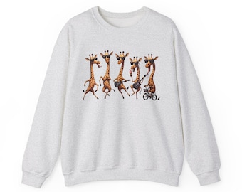 Gezellig sweatshirt met ronde hals Giraffe Parade