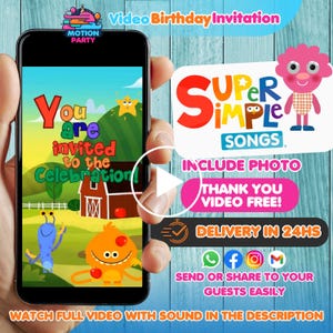 Super Simple Songs Birthday Video Invitation: Animated Party Invite