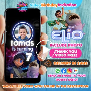 Elio Birthday Video Invitation: Animated Party Invite