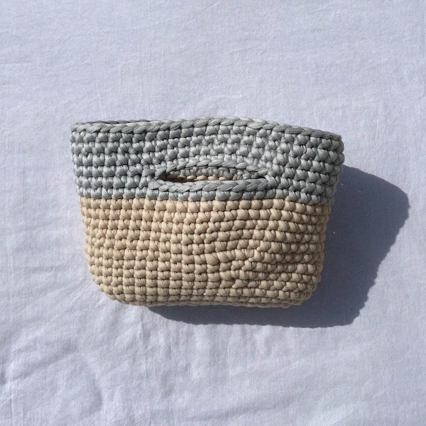 Mistral - Sac à main crocheté, sac personnalisé en tissu recyclé fait main