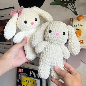 Cute Crochet Bunny, Bunny Plushie, Valentines Day Gift, Stuffed Animal, Bunny Stuffed Animal, Handmade Crochet Bunny, Amigurumi Bunny