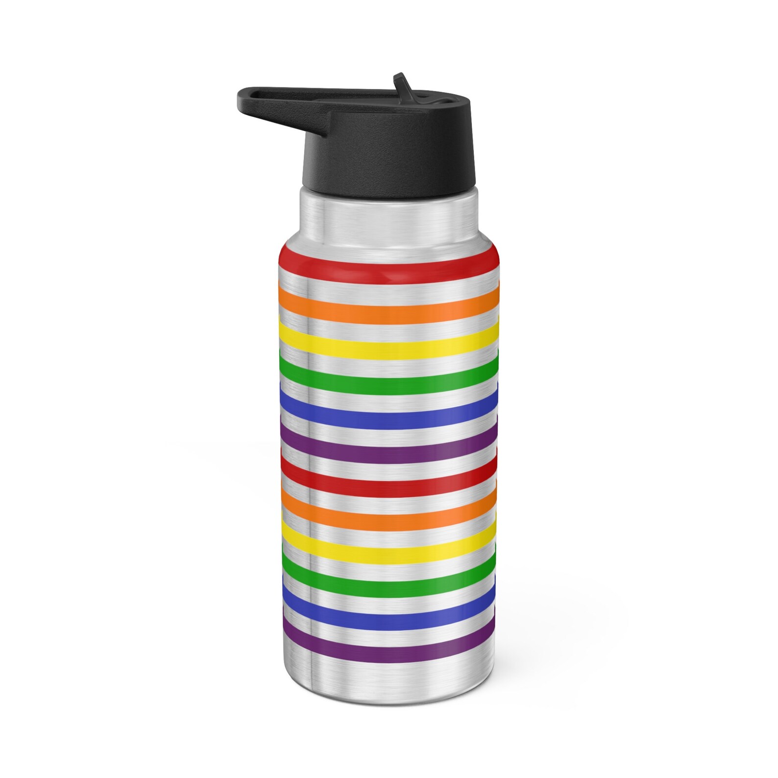 Photo inspiration: Picture Idea: Rainbow Striped Water Bottle Pride Insulated Water Bottle Lgbtq