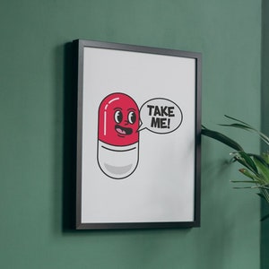 PILLBOY - TAKE ME! | Vintage Cartoon Vector
