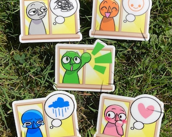 Tomodachi Life 75mm vinyl die-cut stickers