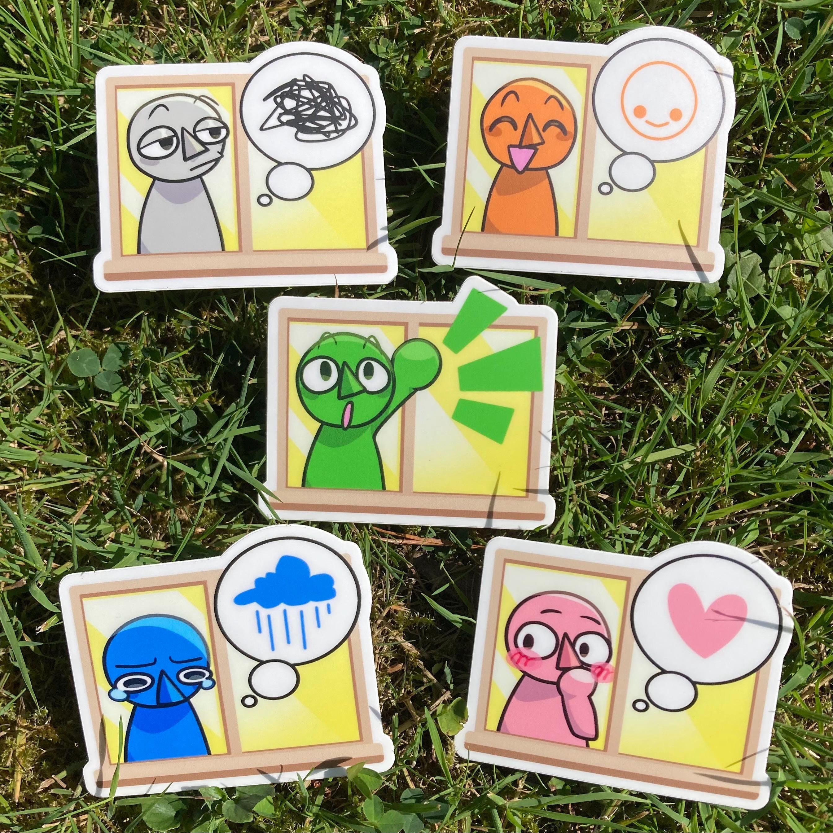 Stickers vinyle Tomodachi Life 75 mm découpés