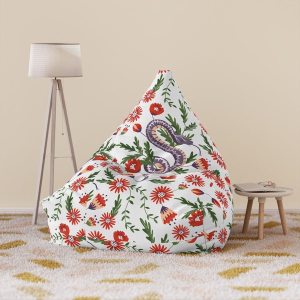 Bean Bag Chair Cover, Botanical garden pouf cover, Funda de Puf Personalizada.