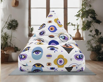 Housse de pouf, housse de pouf oeil turc, Funda de Puf Personalizada.