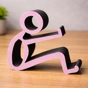 Creative Figure Phone Holder STL – 3D Printable Desk Stand