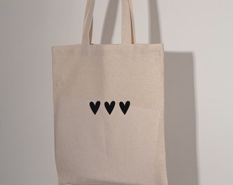 Woven Tote Bag / Tote Bag / Einkaufstasche / Stoffbeutel / mit Print und Schriftzug