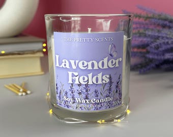 Lavender Soy Wax Candle: Calming Aromatherapy Scent