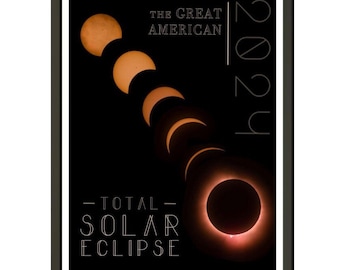 Grote Amerikaanse zonsverduistering 2024 muurkunst