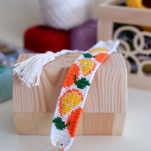 Handmade Bookmark | Bookmark | Bookworm Gift | Handmade Gift | Oranges | Summer Gift | Book Lovers | Bookmark with Fruits