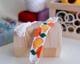 Handmade Bookmark | Bookmark | Bookworm Gift | Handmade Gift | Oranges | Summer Gift | Book Lovers | Bookmark with Fruits