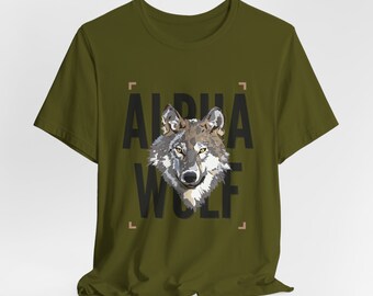 Alpha Wolf T-shirt - Psychedelic Design for Dominant and Lonely Men, Gift for him, gift for husband, unique gift