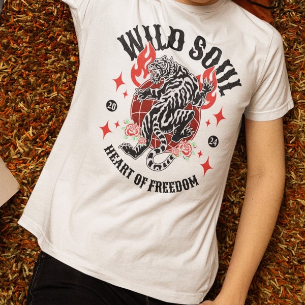 Wild Soul T-shirt: Carry Freedom in Your Chest, tiger t-shirt