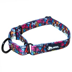 Floral Martingale Dog Collar: Polyester Training Collar for Medium to Large Dogs