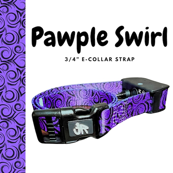 E Collar Strap 3/4 Inch, Fits Educator, Dogtra, Garmin, SportDog, PetSafe Receivers, Pawple Swirl