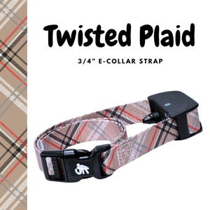 E Collar Strap 3/4", Fits Most Educator, Dogtra, Garmin, SportDog, PetSafe Receivers - Twisted Plaid