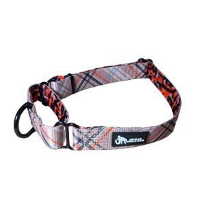 Plaid Martingale Dog Collar: Polyester Training Collar for Medium to Large Dogs