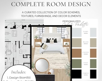 Complete Room Design - Full Service | Virtual Interior Design | Home Styling | Interior Designer | E-Design | Online Interior Design