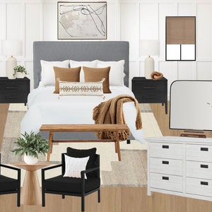 Contemporary Master Bedroom Design with Shopping List Virtual Interior Design Room Design image 1