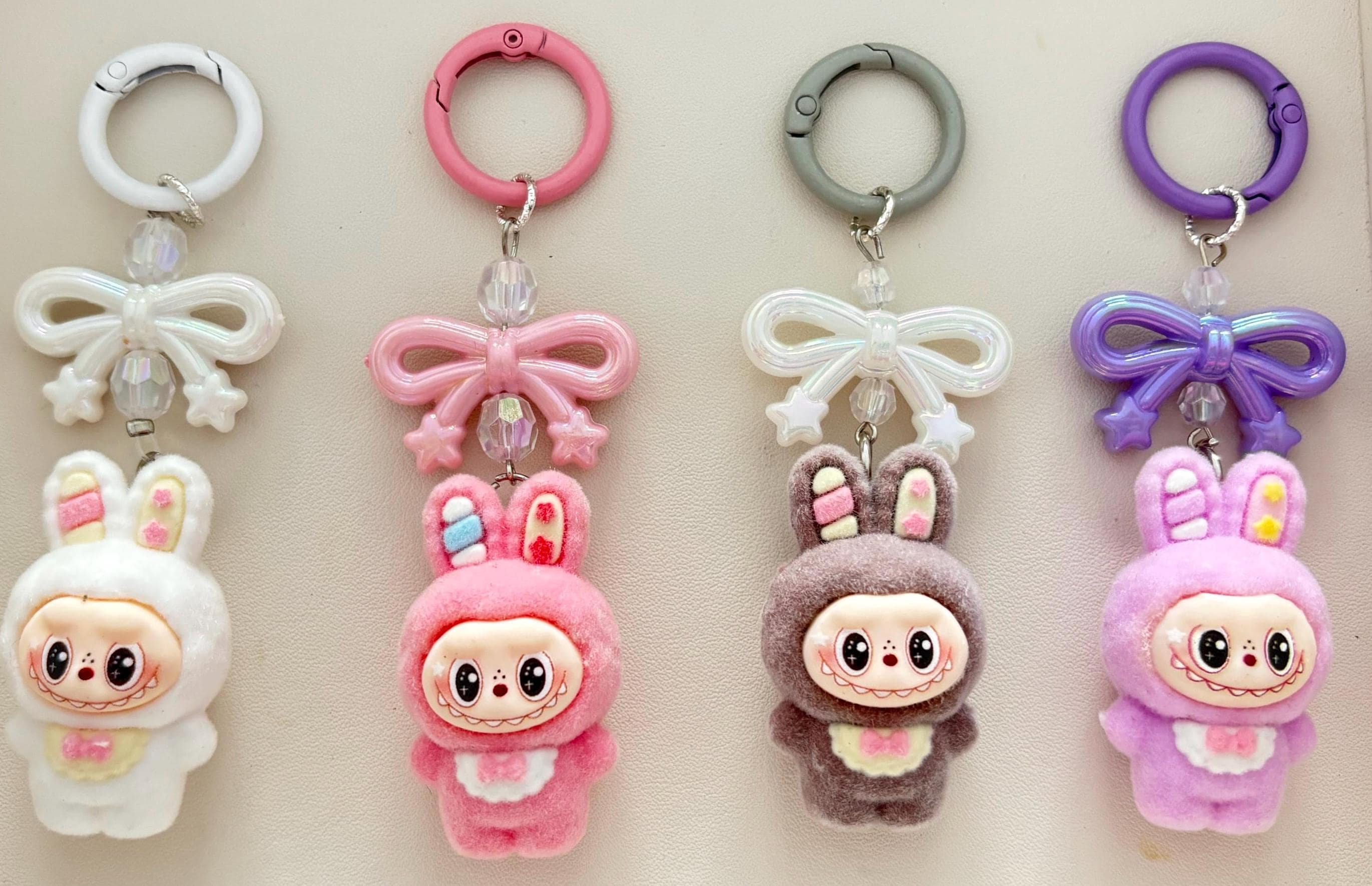 Pink labubu popmart keychain - Etsy 日本