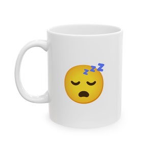 Emoji assonnato, grafica tazza bifacciale