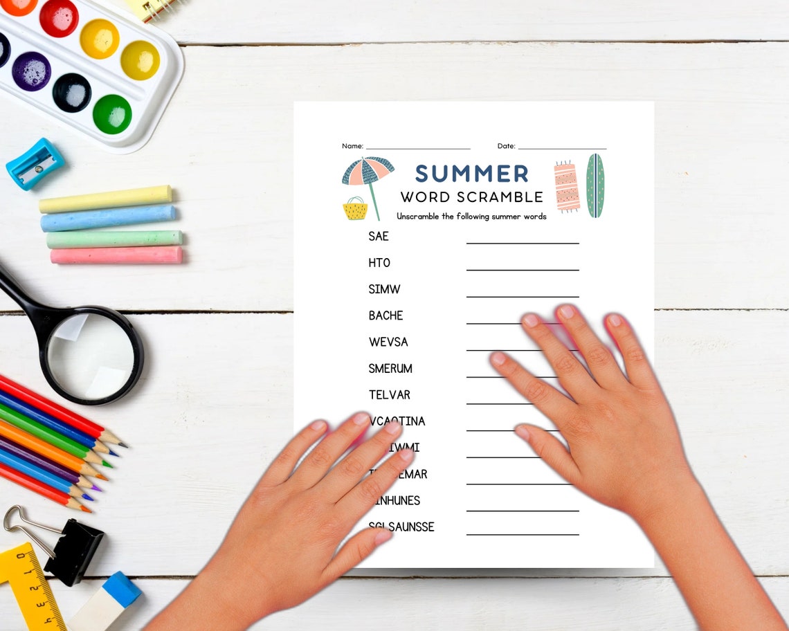 Printable Kids Summer Activity Book, 52 Pages Kids Camp Coloring Pages, 8.5 X 11 Preschool ...