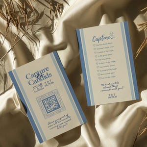 Erfassen Sie die Liebe Hochzeit QR-Code-Karte | Bearbeitbare Canva Vorlage | Modernes Foto-Sharing Hochzeitsschild | Sofortige druckbare Download