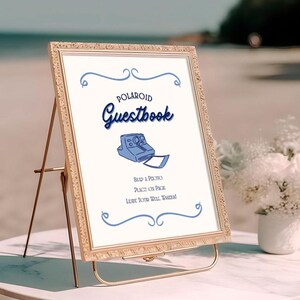 Polaroid Guestbook Sign | Wedding Photo Guest Book Table Sign | Minimalist Wedding Decor | Printable 8x10 Sign | Printable Instant Download