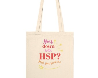 HSP Tragetasche | Du Down with HSP? | Tragetasche für empfindliche Personen | Premium Einkaufstasche