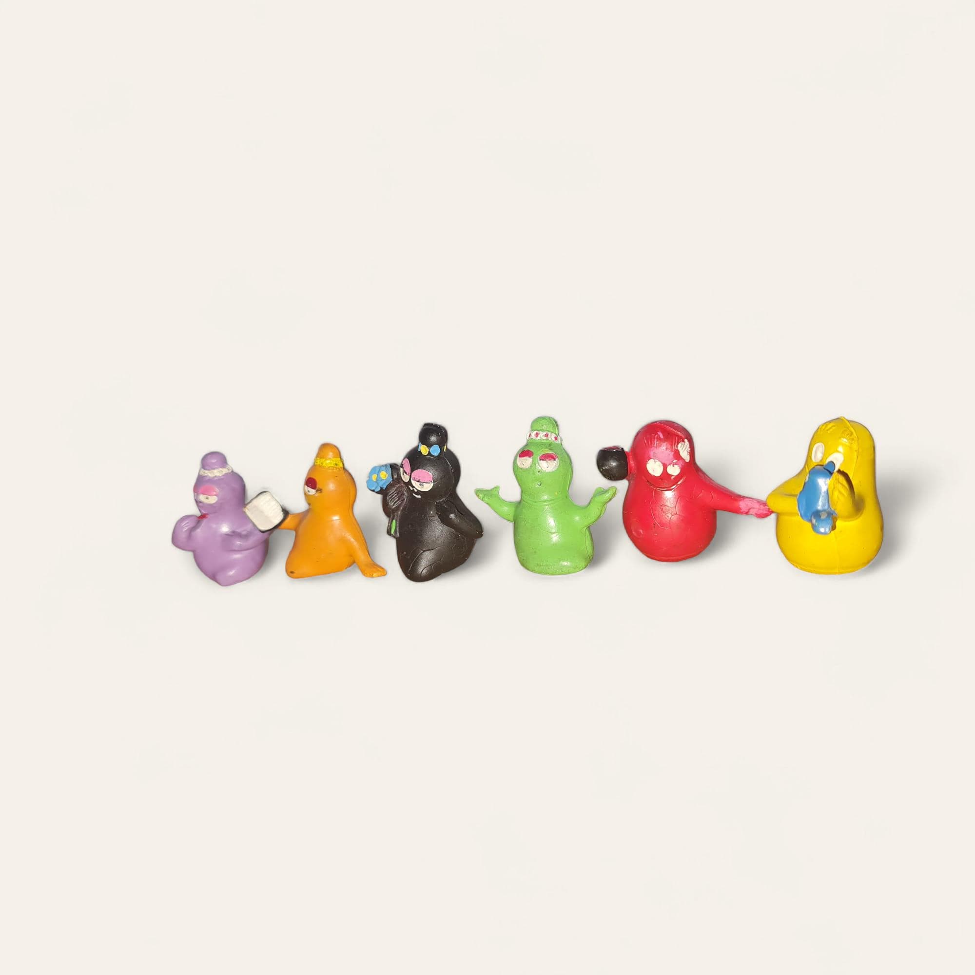 BARBAPAPA FIGURINES VINTAGE ANCIEN PVC FIGURES 9 PERSONNAGES RARE ANNÉES 70 RARE