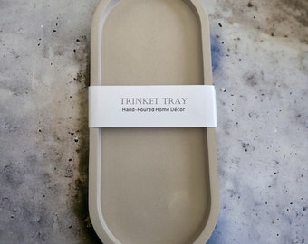 9” Oval Trays | Coffee Table Tray | Modern Decorative Trays | Jewelry Tray | Concrete Trays | Vanity Tray | Serving Tray