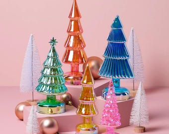 ヴィンテージクリスタルクリアガラスクリスマスツリー - Etsy 日本