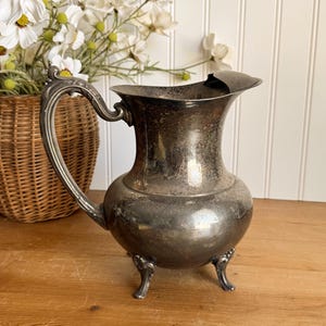 Vintage Silver Plated Water Pitcher: WMA Rogers, Victorian Regency Style