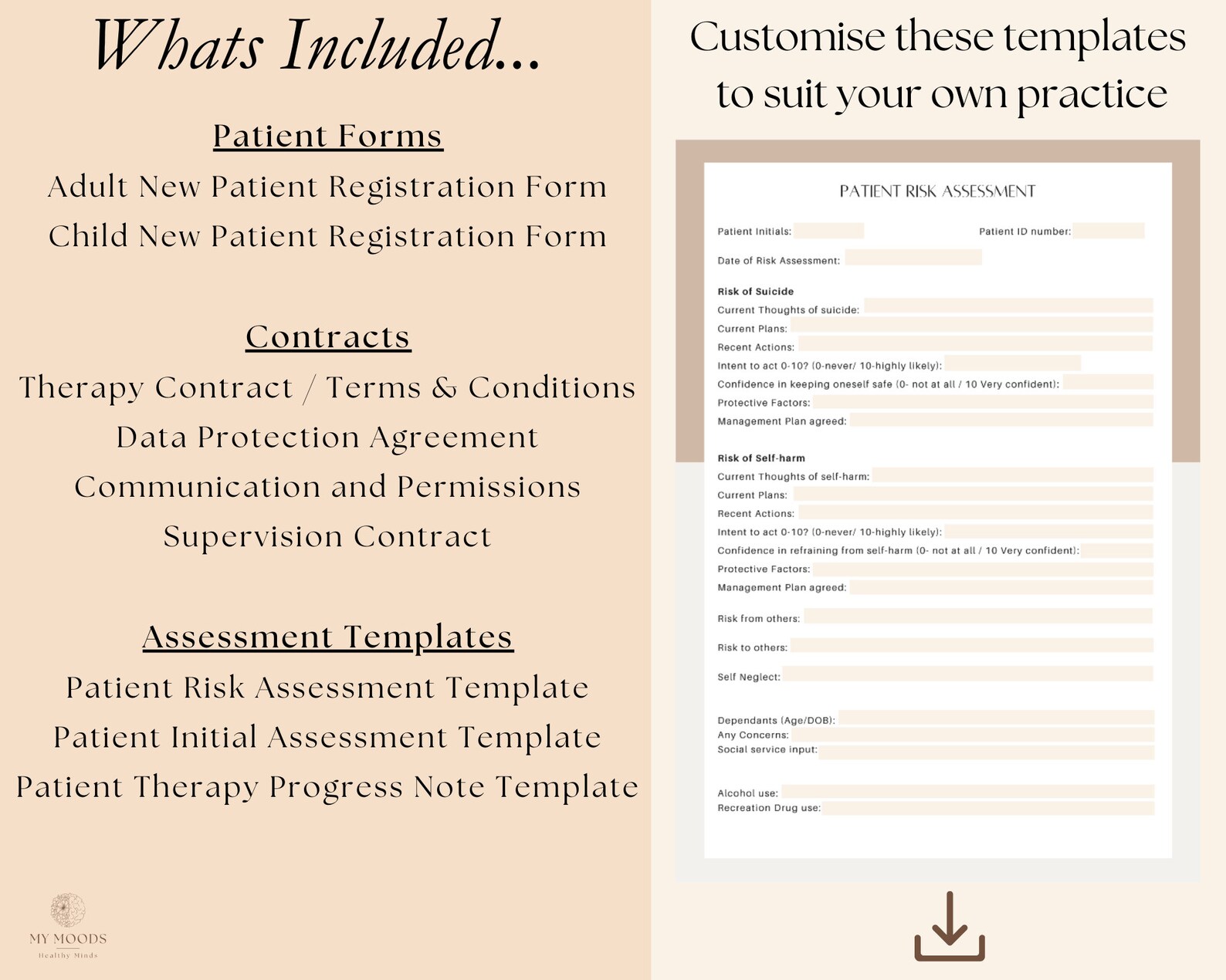 Canva Template, Private Practice Forms, Business Set Up, Template ...