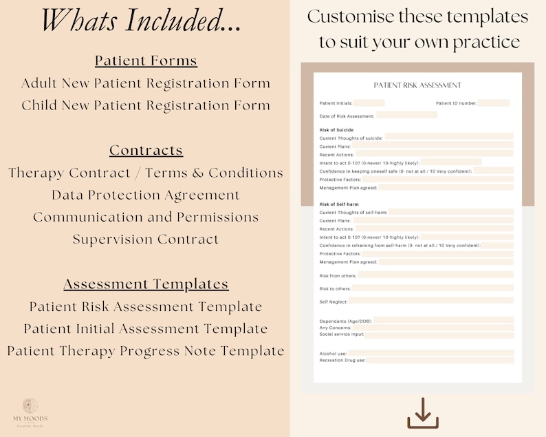 Canva Template, Private Practice Forms, Business Set Up, Template ...