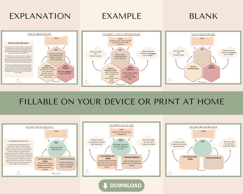 CBT Case Formulation Example CBT Diagram, Anxiety Worksheet, Cognitive ...