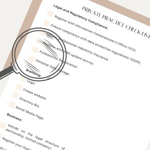 Formulario comercial de terapia privada, PDF rellenable, lista de verificación de práctica privada, formulario de terapeuta, recurso de práctica privada, descarga digital imagen 6